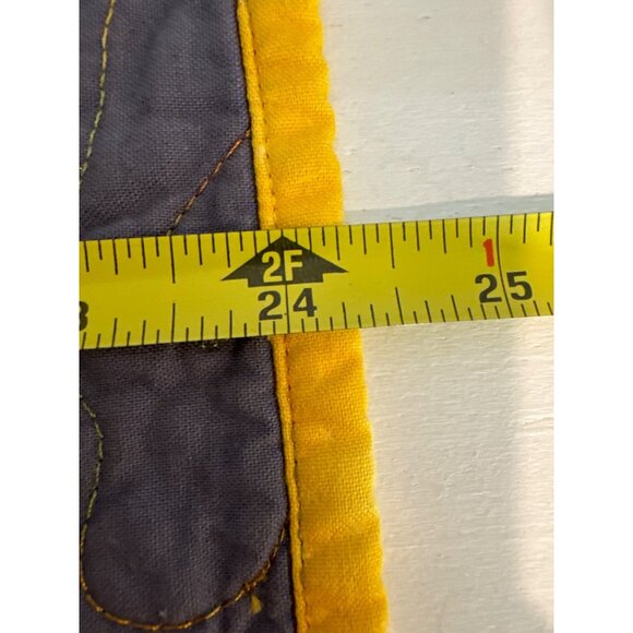 Handmade Wall Hanging Quilted Dinosaur Kid Childrens Room Orange/Gray Triceratop - Picture 4 of 7